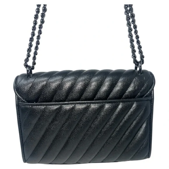 Michael Kors Rose‎ Quilted Shoulder Bag Black Medium - Picture 4 of 12